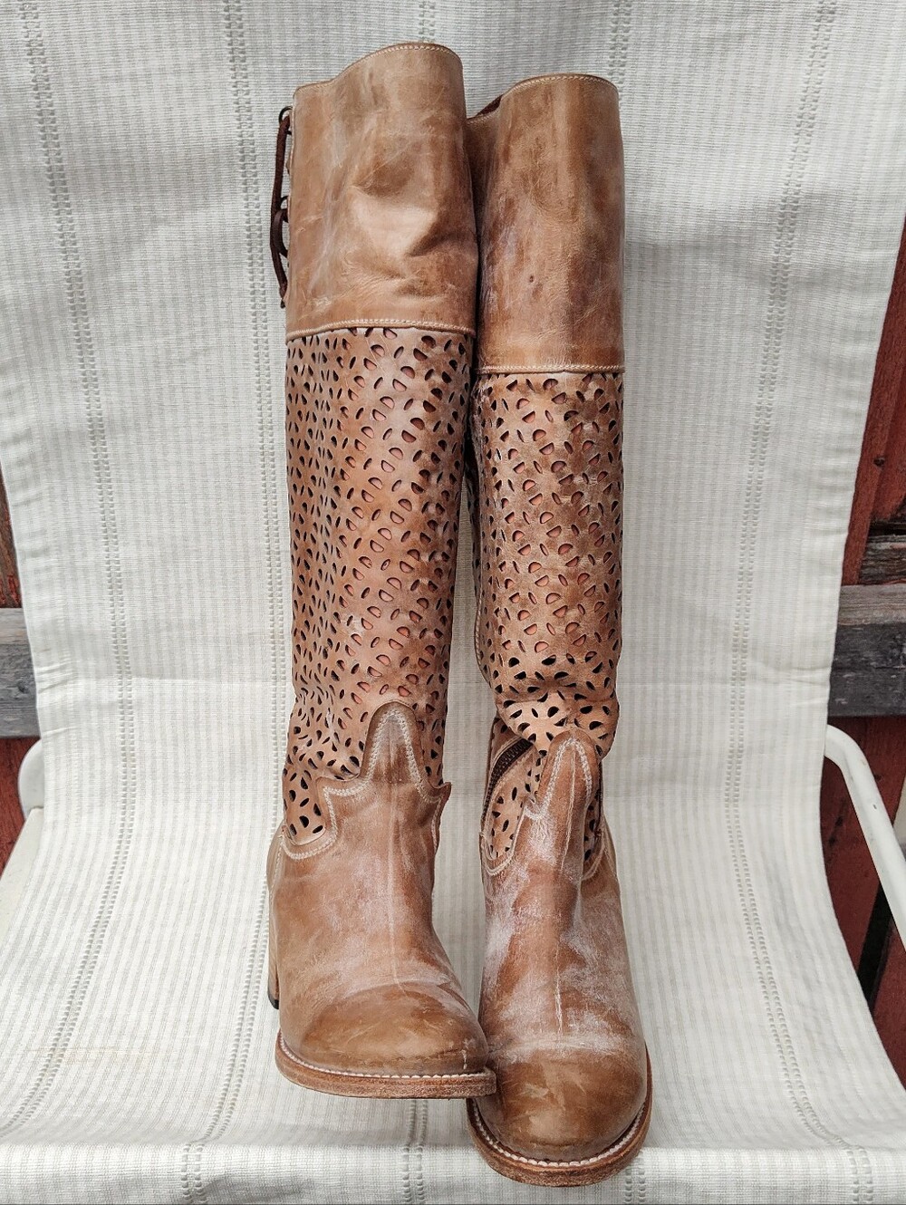 Freebird Creek Tan Knee High Boots Sz 8